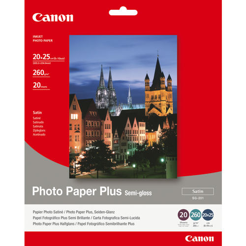 Canon SG-201 Fotopapier Plus Seidenglanz 20 x 25 cm – 20 Blatt Canon SG-201 Fotopapier Plus Seidenglanz 20 x 25 cm – 20 Blatt