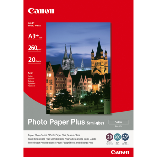 Canon SG-201 Fotopapier Plus Seidenglanz A3 Plus – 20 Blatt Canon SG-201 Fotopapier Plus Seidenglanz A3 Plus – 20 Blatt