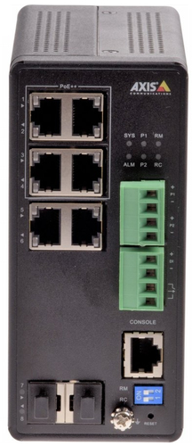 Axis 01633-001 Managed Switch&comma; 4x RJ-45&comma; Backplane&colon; 16 Gbit&sol;s&comma; PoE