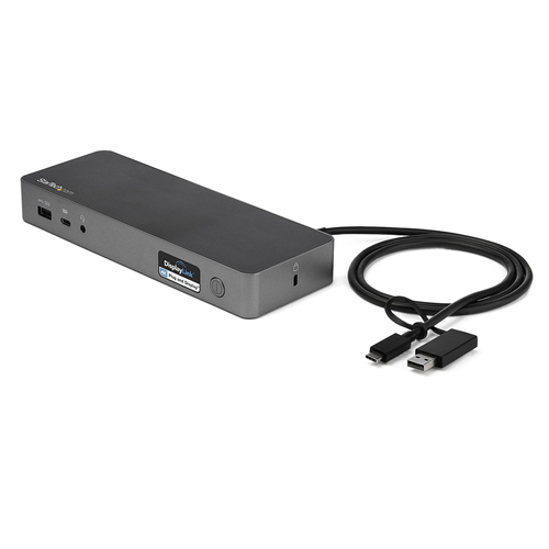 StarTech.com DK30C2DPPDUE, USB 3.2 Gen 1 (3.1 Gen 1) Type-C, schwarz, grau, USB Power Delivery, Kunststoff Gehäuse StarTech.com DK30C2DPPDUE, USB 3.2 Gen 1 (3.1 Gen 1) Type-C, schwarz, grau, USB Power Delivery, Kunststoff Gehäuse