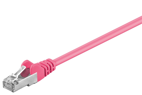 0,25m Patchkabel Cat5e, SF/UTP, magenta, Kupferverkleidetes Aluminium (CCA), Goobay 0,25m Patchkabel Cat5e, SF/UTP, magenta, Kupferverkleidetes Aluminium (CCA), Goobay