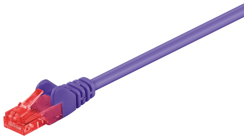 1m Patchkabel Cat6, U/UTP, violett, Kupferverkleidetes Aluminium (CCA), Goobay 1m Patchkabel Cat6, U/UTP, violett, Kupferverkleidetes Aluminium (CCA), Goobay