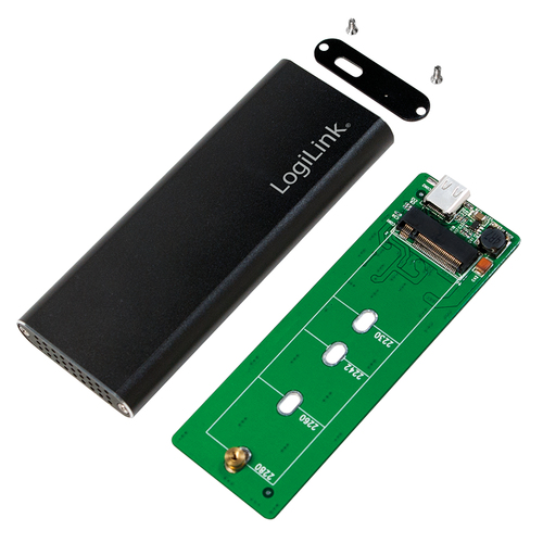 LogiLink UA0314, 10 Gbit/s, 3.2 Gen 2 (3.1 Gen 2), schwarz, SSD-Gehäuse LogiLink UA0314, 10 Gbit/s, 3.2 Gen 2 (3.1 Gen 2), schwarz, SSD-Gehäuse