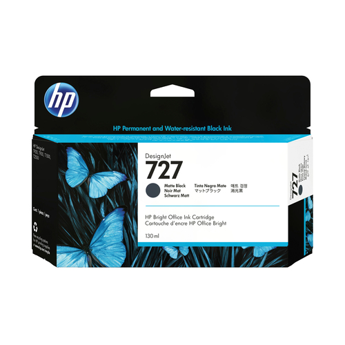 HP 727 130-ml Matte Black DesignJet Ink Cartridge HP 727 130-ml Matte Black DesignJet Ink Cartridge