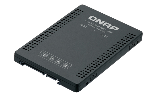 QNAP QDA-A2MAR&comma; 6 Gbit&sol;s&comma; schwarz&comma; SSD-Geh&auml;use