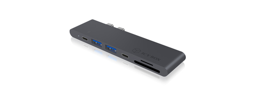 ICY BOX IB-DK4037A-2C&comma; anthrazit&comma; Aluminium Geh&auml;use