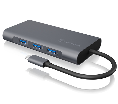 ICY BOX IB-DK4040-CPD, USB 3.2 Gen 1 (3.1 Gen 1) Type-C, anthrazit, schwarz, USB Power Delivery, Aluminium Gehäuse ICY BOX IB-DK4040-CPD, USB 3.2 Gen 1 (3.1 Gen 1) Type-C, anthrazit, schwarz, USB Power Delivery, Aluminium Gehäuse
