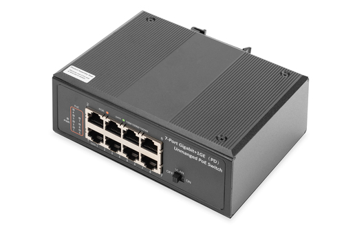 Digitus DN-651113 Unmanaged Switch&comma; 7x RJ-45&comma; PoE