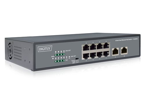 Digitus DN-95323-1 Unmanaged Switch&comma; 8x RJ-45&comma; Backplane&colon; 2 Gbit&sol;s&comma; PoE