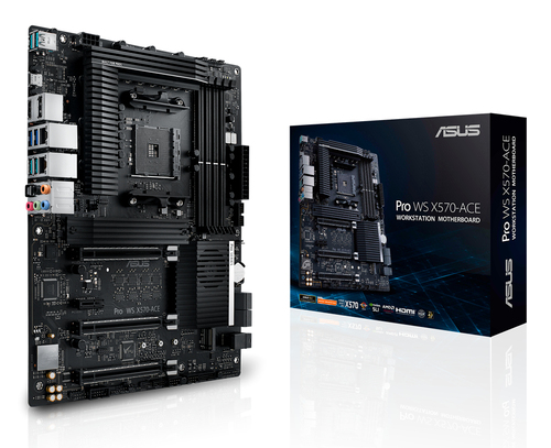 ASUS Pro WS X570-ACE, ATX AM4 Mainboard, 4x DDR4, max. 128 GB, 1x HDMI 1.4b, 1x DisplayPort 1.2, 1x USB-C ASUS Pro WS X570-ACE, ATX AM4 Mainboard, 4x DDR4, max. 128 GB, 1x HDMI 1.4b, 1x DisplayPort 1.2, 1x USB-C