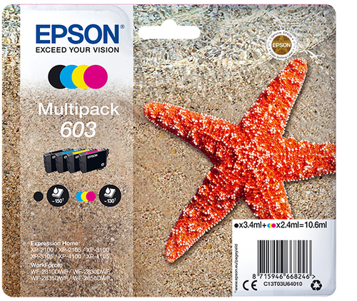 Epson C13T03U64020, original, schwarz, cyan, magenta, gelb Epson C13T03U64020, original, schwarz, cyan, magenta, gelb