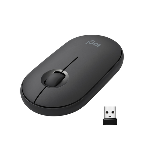 Logitech Pebble M350 graphit Maus&comma; Beidh&auml;ndig&comma; B&uuml;ro&comma; Bluetooth