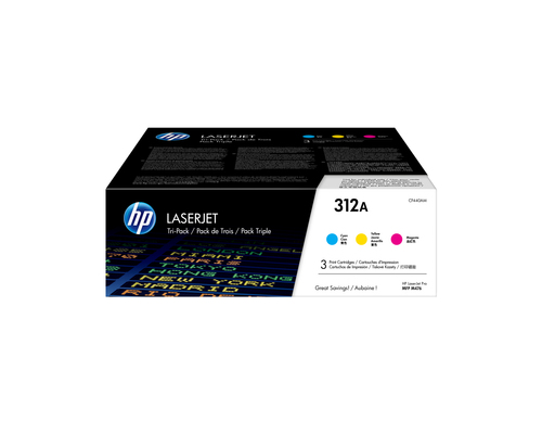 HP 312A 3-pack Cyan/Magenta/Yellow Original LaserJet Toner Cartridges, original, cyan, magenta, gelb, Toner HP 312A 3-pack Cyan/Magenta/Yellow Original LaserJet Toner Cartridges, original, cyan, magenta, gelb, Toner