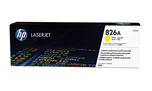 HP 826A Yellow Original LaserJet Toner Cartridge, original, gelb, Toner HP 826A Yellow Original LaserJet Toner Cartridge, original, gelb, Toner