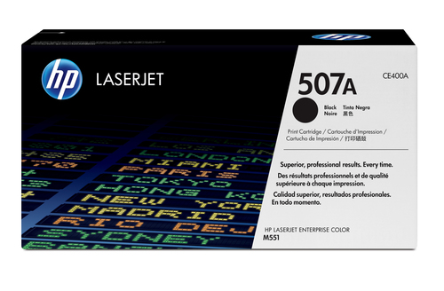 HP 507A Black Original LaserJet Toner Cartridge, original, schwarz, Toner HP 507A Black Original LaserJet Toner Cartridge, original, schwarz, Toner