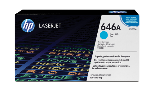 HP 646A Cyan Original LaserJet Toner Cartridge&comma; original&comma; cyan&comma; Toner