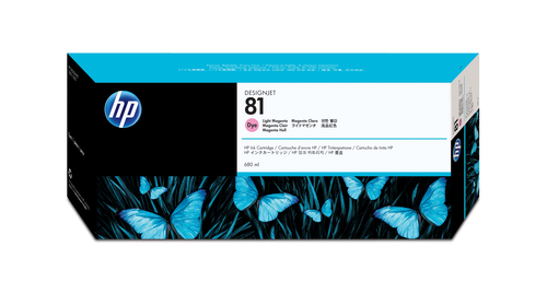 HP 81 680-ml Light Magenta DesignJet Dye Ink Cartridge HP 81 680-ml Light Magenta DesignJet Dye Ink Cartridge