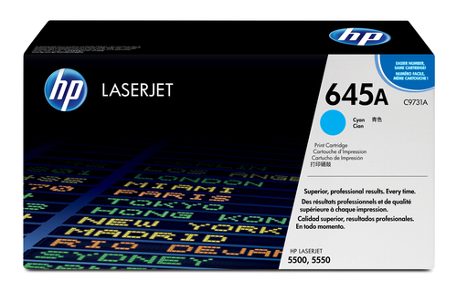 HP 645A Cyan Original LaserJet Toner Cartridge&comma; original&comma; cyan&comma; Toner