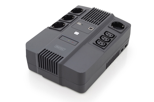 Digitus DN-170110 Kompakt 0,6 kVA, Line-Interaktiv, 360 W, USV Digitus DN-170110 Kompakt 0,6 kVA, Line-Interaktiv, 360 W, USV