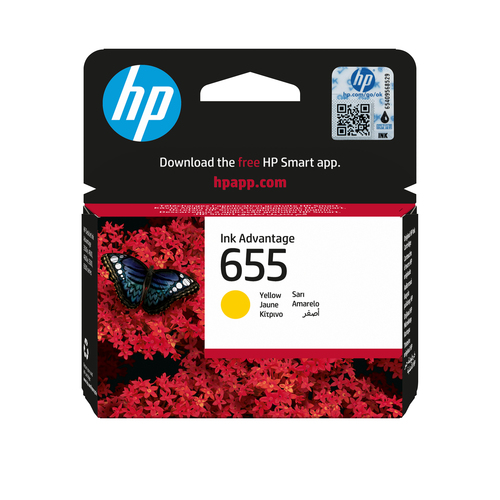 HP 655 Yellow Original Ink Advantage Cartridge&comma; original&comma; gelb