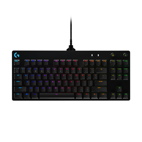 Logitech G PRO schwarz Tastatur, Layout: US International, Logitech GX Blue, RGB Logitech G PRO schwarz Tastatur, Layout: US International, Logitech GX Blue, RGB