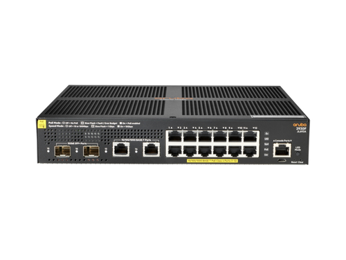 HPE Aruba 2930F 12G PoE&plus; 2G&sol;2SFP&plus; L3 Managed Switch&comma; 12x RJ-45&comma; Backplane&colon; 68 Gbit&sol;s&comma; PoE