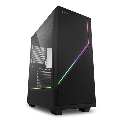 Sharkoon RGB FLOW, Midi Tower, schwarz, Seitenfenster Sharkoon RGB FLOW, Midi Tower, schwarz, Seitenfenster
