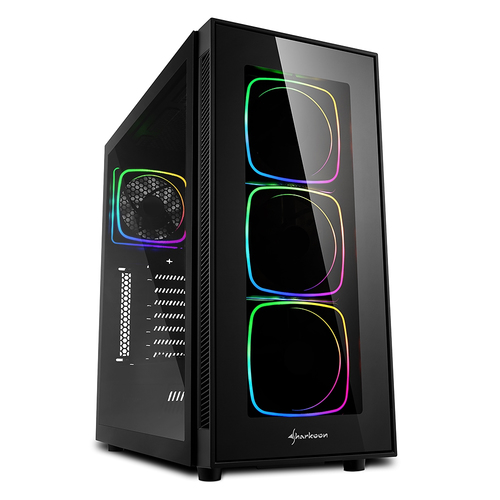 Sharkoon TG6 RGB, Midi Tower, schwarz, Seitenfenster Sharkoon TG6 RGB, Midi Tower, schwarz, Seitenfenster