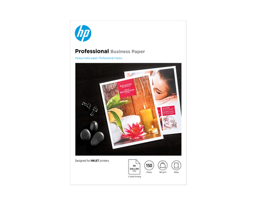 HP Professional Inkjet Matte FSC Paper 180 gsm-150 sht&sol;A4&sol;210 x 297 mm