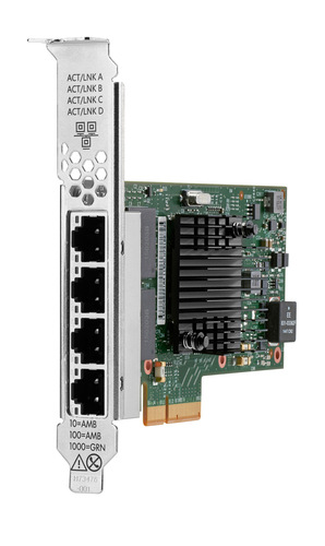 HPE Intel I350-T4 Ethernet 1Gb 4-port BASE-T Adapter for&comma; Ethernet&comma; 1 Mbit&sol;s