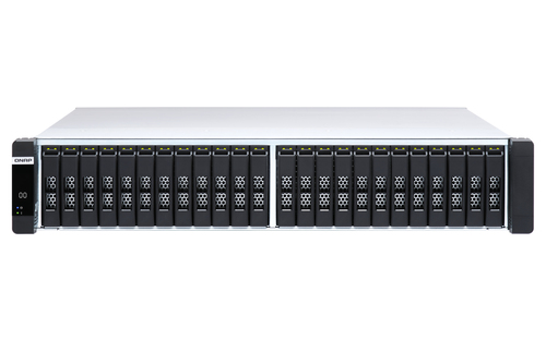 QNAP ES2486dc, 96 GB RAM, 24x Einschübe, 6x 1 GBit/s LAN, Rack (2U) NAS schwarz QNAP ES2486dc, 96 GB RAM, 24x Einschübe, 6x 1 GBit/s LAN, Rack (2U) NAS schwarz