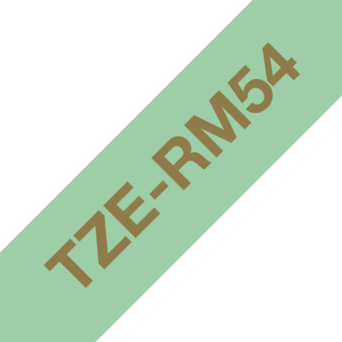 Brother TZE-RM54, Schriftbandkassette, gold auf mintfarben Brother TZE-RM54, Schriftbandkassette, gold auf mintfarben