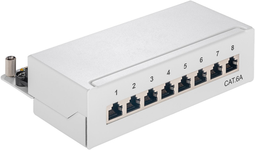 CAT 6a Mini Desktop-Patchpanel, 8 Port, CAT 6a Mini Desktop-Patchpanel, 8 Port,