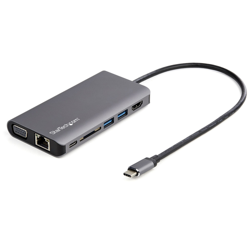 StarTech&period;com DKT30CHVAUSP&comma; USB 3&period;2 Gen 1 &lpar;3&period;1 Gen 1&rpar; Type-C&comma; schwarz&comma; grau&comma; USB Power Delivery&comma; Aluminium Geh&auml;use