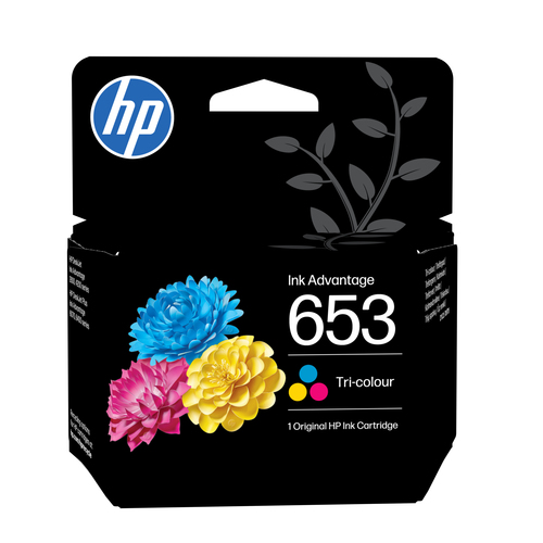 HP 653 Tri-color Original Ink Advantage Cartridge&comma; original&comma; cyan&comma; magenta&comma; gelb