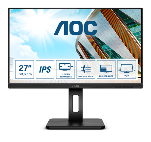 27 Zoll AOC 27P2Q, 68,6cm TFT, 100 Hz, Full HD, 4ms, 1x HDMI, 1x DP, integrierter USB-Hub 27 Zoll AOC 27P2Q, 68,6cm TFT, 100 Hz, Full HD, 4ms, 1x HDMI, 1x DP, integrierter USB-Hub