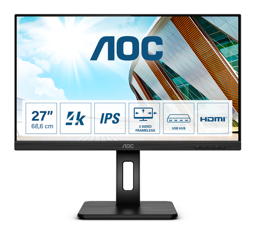 AOC P2 U27P2 LED display 68,6 cm (27) 3840 x 2160 Pixel 4K Ultra HD Schwarz AOC P2 U27P2 LED display 68,6 cm (27) 3840 x 2160 Pixel 4K Ultra HD Schwarz