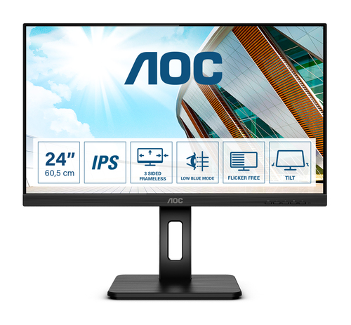 23.8 Zoll AOC Q24P2Q, 60,5cm TFT, 75 Hz, Quad HD, 4ms, 1x HDMI, 1x DP, integrierter USB-Hub 23.8 Zoll AOC Q24P2Q, 60,5cm TFT, 75 Hz, Quad HD, 4ms, 1x HDMI, 1x DP, integrierter USB-Hub