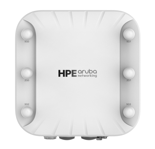 HPE Aruba Networking AP-518 (RW) Dual Radio 4x4/2x2 Wi-Fi 6 6xRPSMA Connectors Hardened AP, Intern, PoE, weiß, Access Point HPE Aruba Networking AP-518 (RW) Dual Radio 4x4/2x2 Wi-Fi 6 6xRPSMA Connectors Hardened AP, Intern, PoE, weiß, Access Point