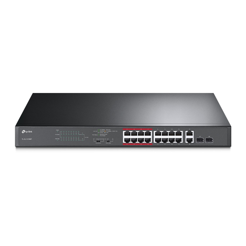 TP-Link TL-SL1218MP Unmanaged Switch&comma; 16x RJ-45&comma; Backplane&colon; 7&comma;2 Gbit&sol;s&comma; PoE