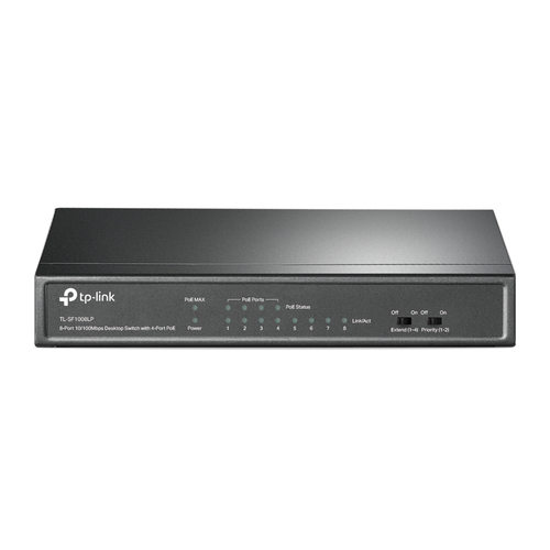 TP-Link TL-SF1008LP Unmanaged Switch, 8x RJ-45, Backplane: 1,6 Gbit/s, PoE TP-Link TL-SF1008LP Unmanaged Switch, 8x RJ-45, Backplane: 1,6 Gbit/s, PoE