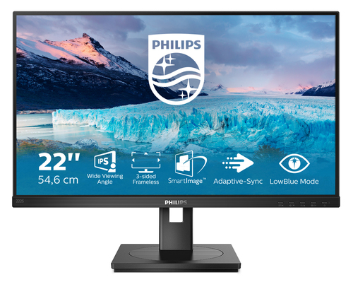 21.5 Zoll Philips 222S1AE/00, 54,6cm TFT, 75 Hz, Full HD, 4ms, 1x HDMI, 1x DP 21.5 Zoll Philips 222S1AE/00, 54,6cm TFT, 75 Hz, Full HD, 4ms, 1x HDMI, 1x DP