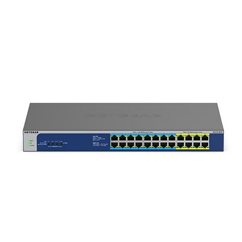 NETGEAR GS524UP Unmanaged Switch&comma; 24x RJ-45&comma; Backplane&colon; 48 Gbit&sol;s&comma; PoE
