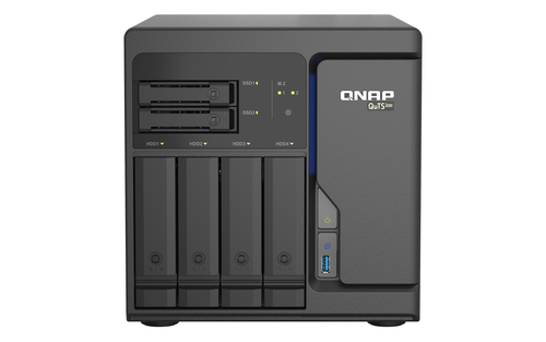 QNAP TS-h686, 8 GB RAM, 6x Einschübe, 4x 2.5 GBit/s LAN, Tower NAS schwarz QNAP TS-h686, 8 GB RAM, 6x Einschübe, 4x 2.5 GBit/s LAN, Tower NAS schwarz