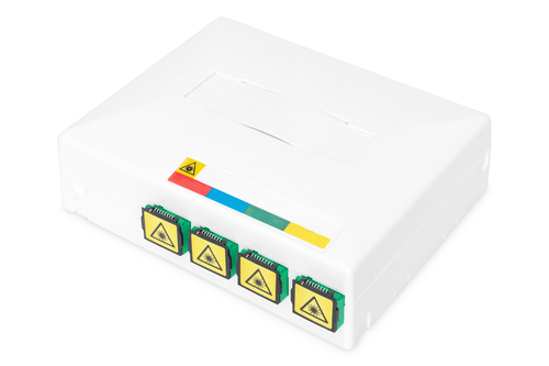 Digitus FTTH Gehäuse mit 4 x SC SX Kupplung Digitus FTTH Gehäuse mit 4 x SC SX Kupplung