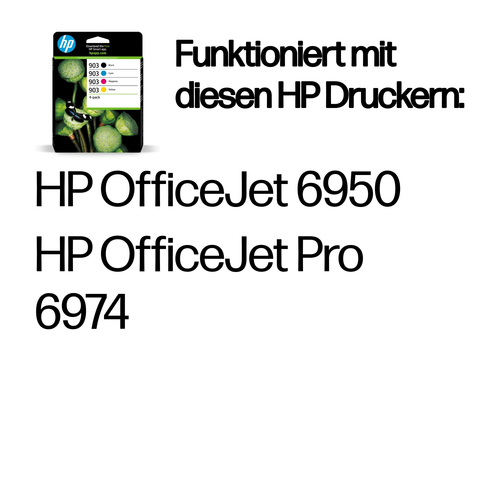 HP 903 4-Pack CMYK(4) Original Ink Cartridge Combo, original, schwarz, cyan, magenta, gelb HP 903 4-Pack CMYK(4) Original Ink Cartridge Combo, original, schwarz, cyan, magenta, gelb