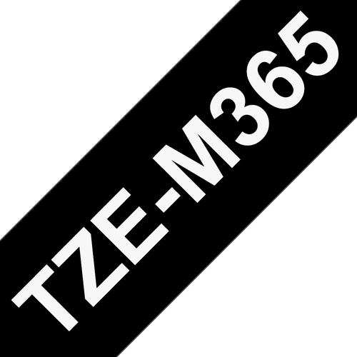 Brother TZE-M365&comma; Schriftbandkassette&comma; weiss auf schwarz