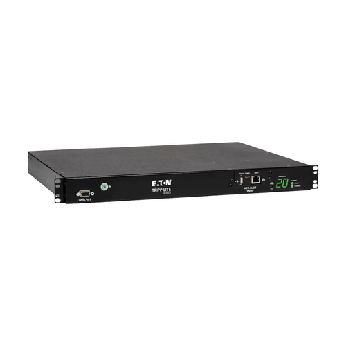 Eaton PDUMH20HVATNET Geschaltete 3,8 kW Einphasen-PDU mit automatischem Transferschalter, zwei 200-240 V C20-Eingänge, 8 C13- und 2 C19-Steckdosen, 1 HE, TAA Eaton PDUMH20HVATNET Geschaltete 3,8 kW Einphasen-PDU mit automatischem Transferschalter, zwei 200-240 V C20-Eingänge, 8 C13- und 2 C19-Steckdosen, 1 HE, TAA