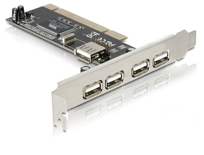 Delock PCI Karte > 4 x extern &plus; 1 x intern USB 2&period;0