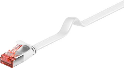 0,5m Flach-Patchkabel Cat.6 U/FTP weiß